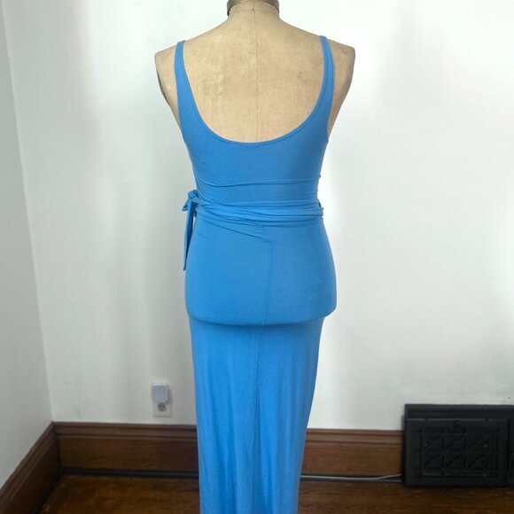 Reformation Kaila Knit Blue Dress - Size 4 - Picture 4 of 5